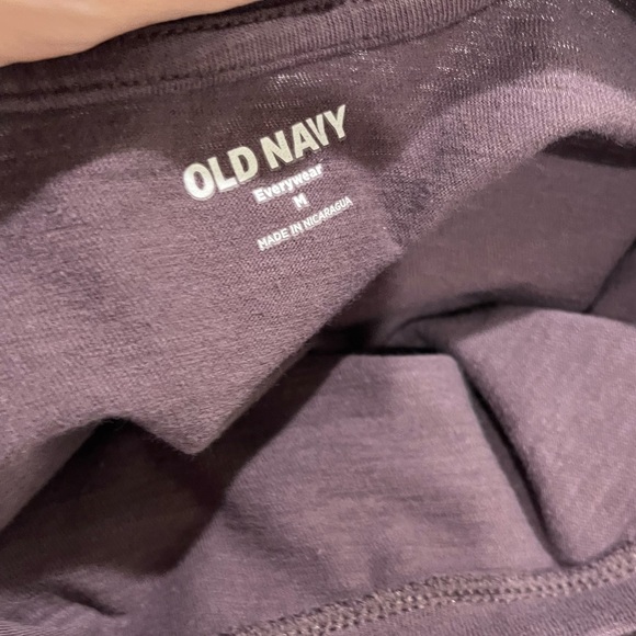 Old Navy Women’s EveryWear Slub-Knit Peace T-Shirt Purple Medium - Picture 4 of 7